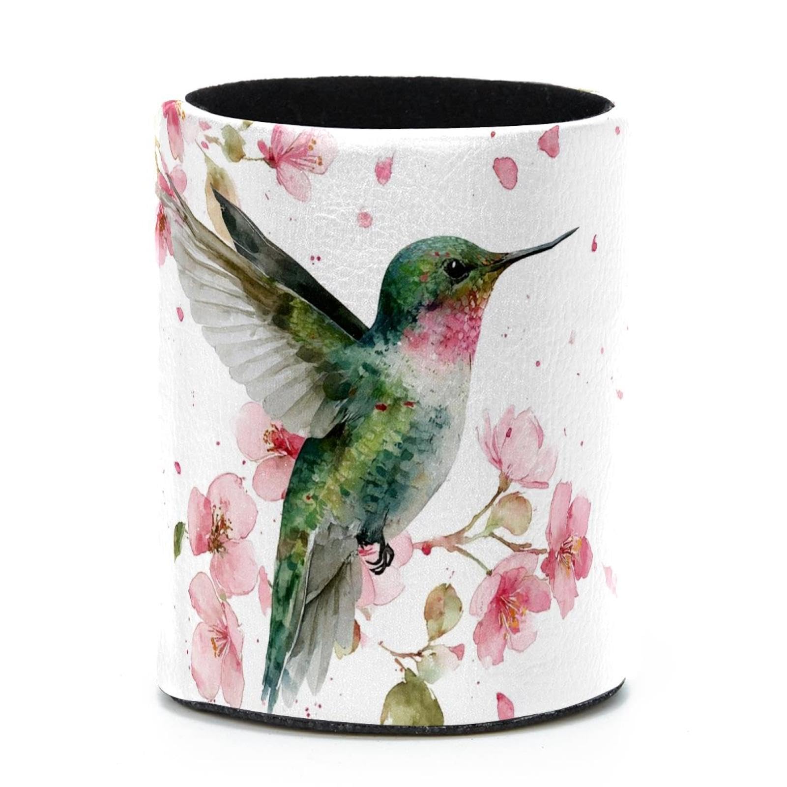 VAPOKF Round Pencil Holders for Desk, Hummingbird Pen Holders Pen Pot Makeup Brushes Storage Desktop Stationery Supplies Organiser for Home Office