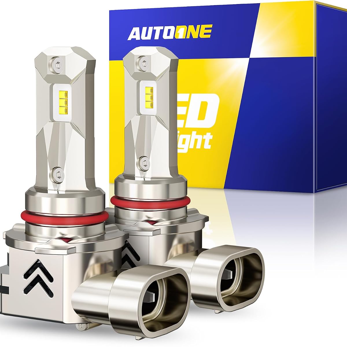 AUTOONE 9005 HB3 LED Bulbs, 18000LM 6000K Cool White, Canbus Plug and Play Fog