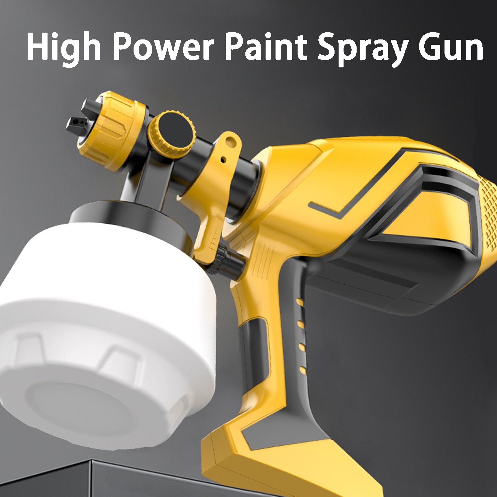 NYANS Pistola de Pintura, Pistola Pulverizadora de Pintura Eléctrica para Pintar La Casa, el Interior y el Exterior de la Casa, Mejorada a 850W de Alta Potencia, con Recipiente de 1200ml,1*Battery
