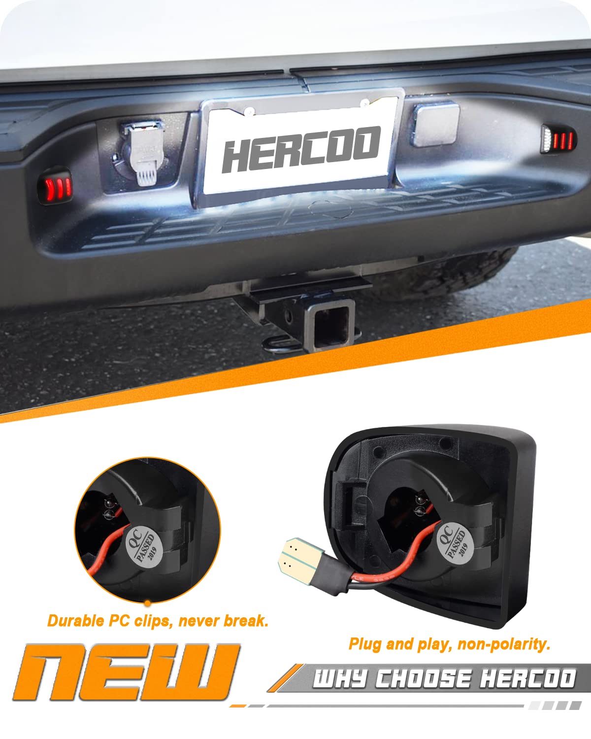 2X LED License Plate Light Rear Bumper Tag Assembly Lamp For Ford F150 F250 F350 - Foto 7