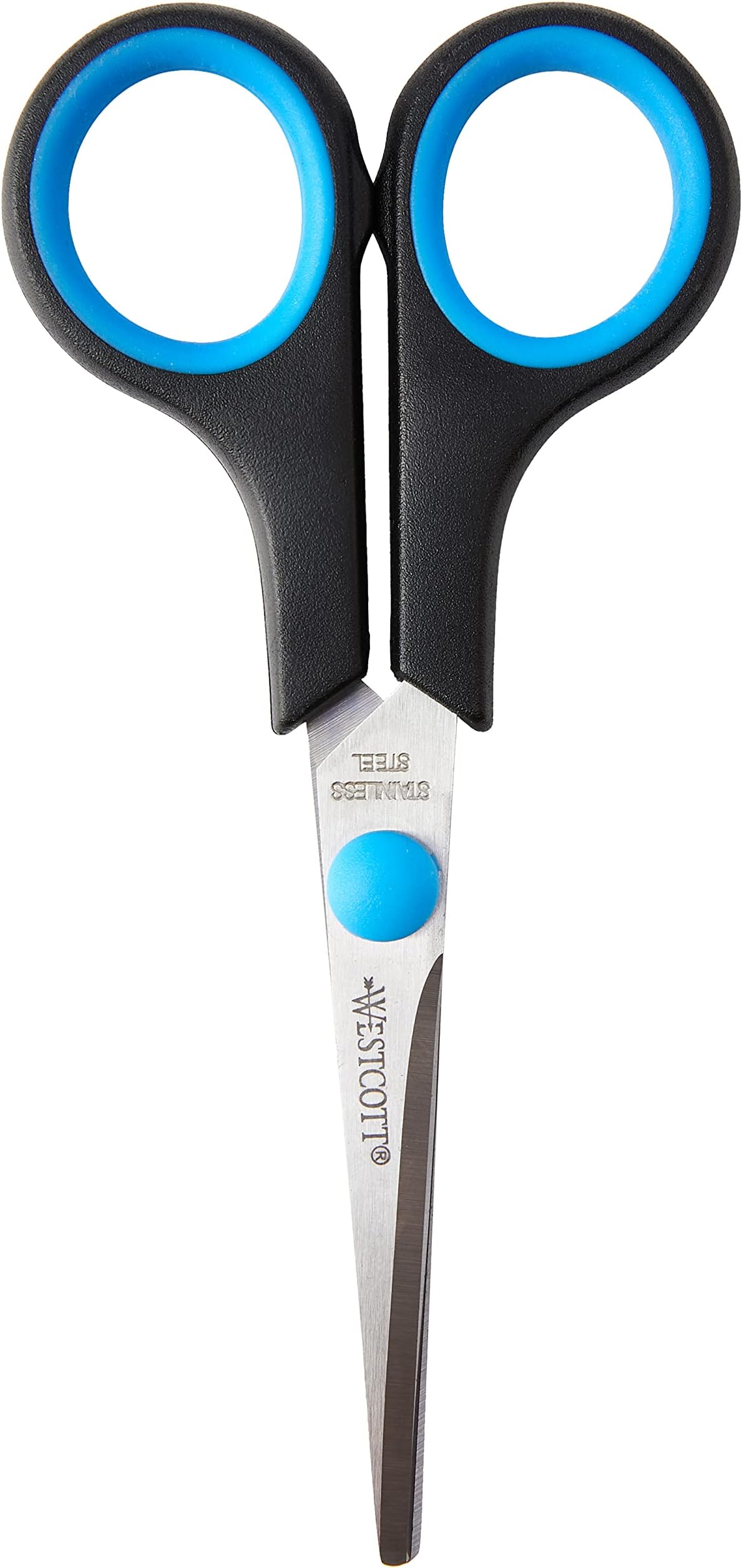 5 inch Easy Grip Left Handed Soft Grip Scissor - Black/Blue - Black-Blue