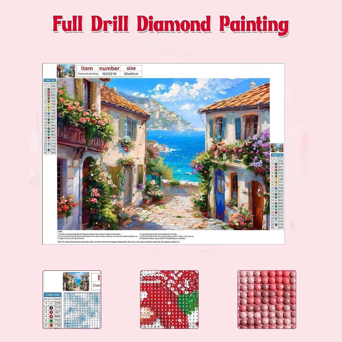 DIY Malarstwo diamentowe 5D, sztuka diamentowa, małe miasteczko, zestawy scenerii dla dorosłych, sztuka z kryształków górskich, płótno, haft, artykuły rzemieślnicze, dla dzieci i dorosłych, idealna