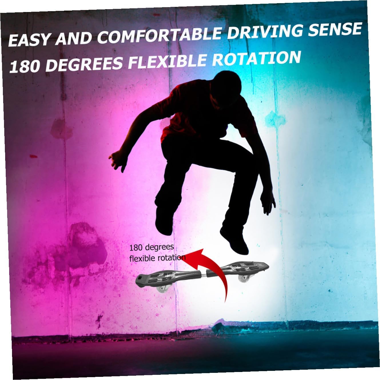 Toyvian Compact Caster Board Skating Skaterboard Deck Wheels Glitter Roller Skateboard Toy