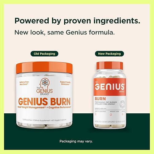 Miniatura 2 de Genius Fat Burner - Quema grasa, suplemento termogénico para perder peso y suplemento nootrópico, potencia el metabolismo natural y la energía en