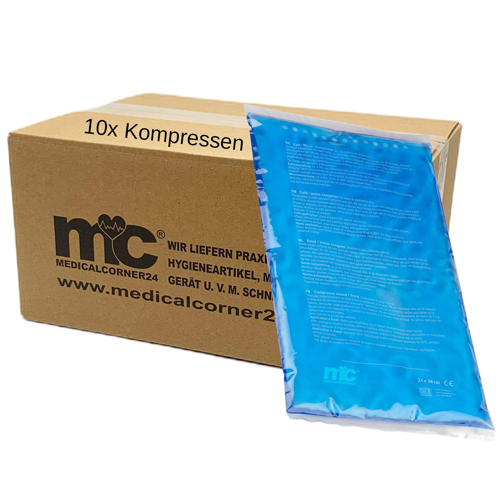 MC24 freddo caldo kompresse, Gel, forno a microonde, 21 x 38 cm, 10 St.