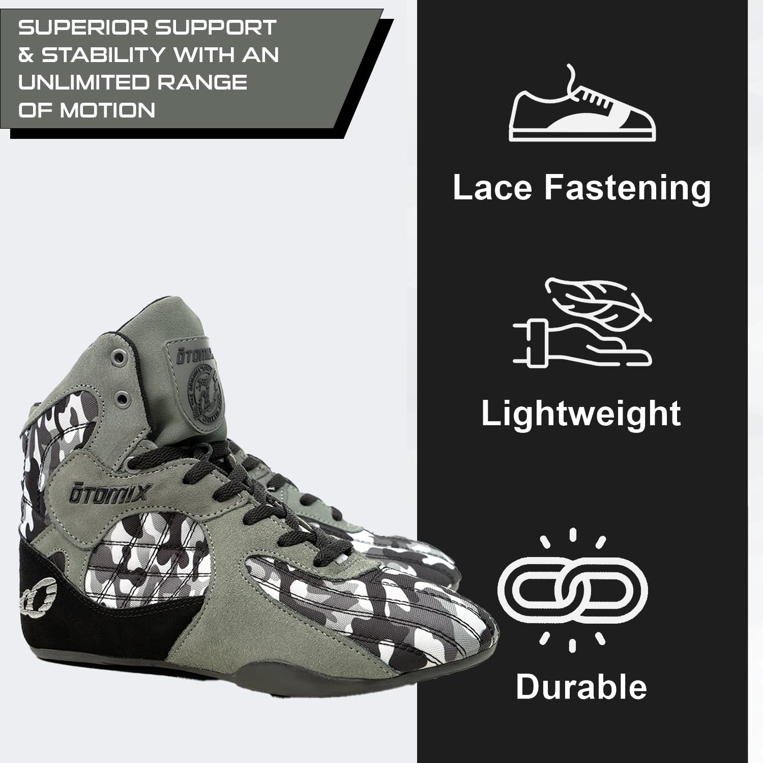 Otomix Stingray Escape – Bodybuilding-Schuhe, Gewichtheberschuhe für Männer und Frauen, maximale Traktion, langlebig und leicht, Bequeme Fitnessstiefel für MMA, Wrestling, Boxen