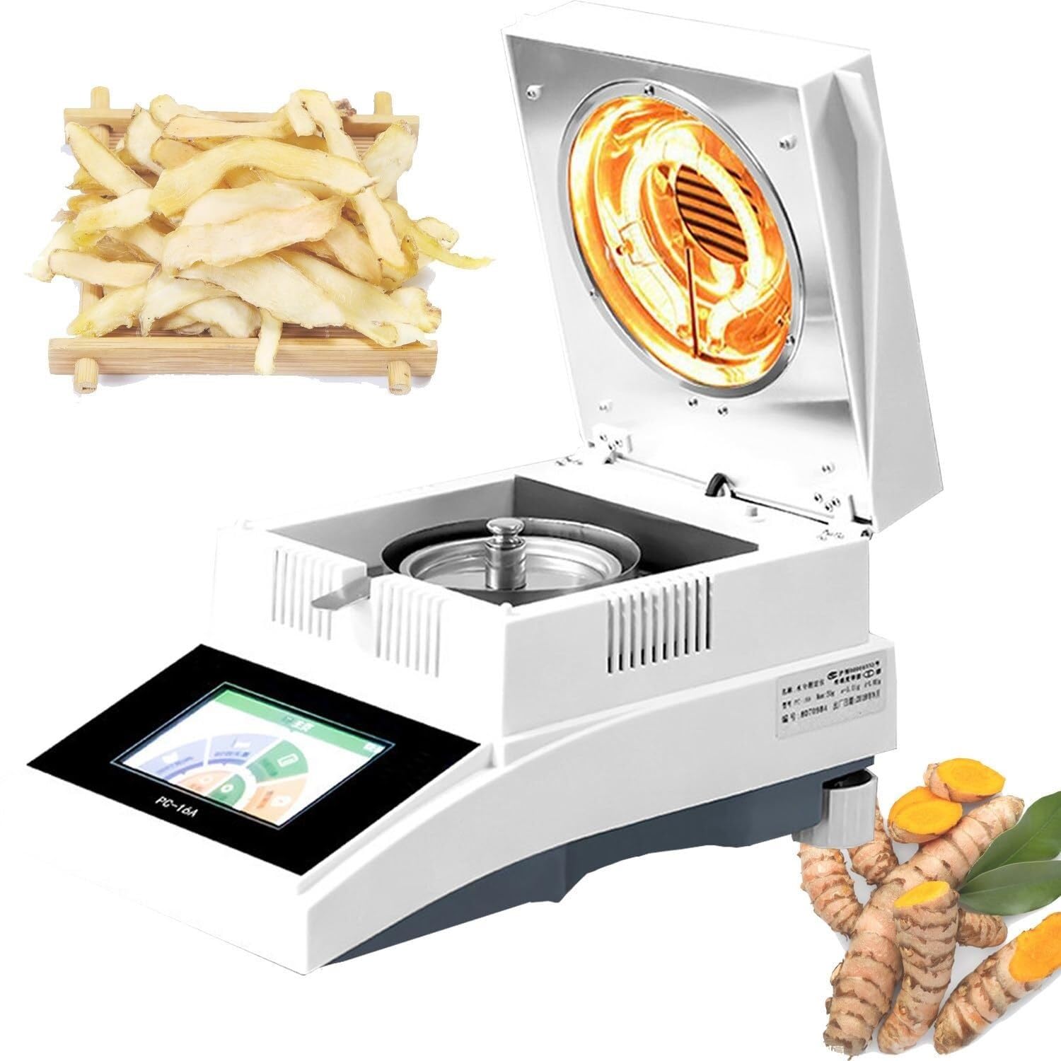 Halogen Moisture Analyzer,Moisture Analyzer Tester,High-Precision Halogen Moisture Balance Moisture Determination(1mg,50g)