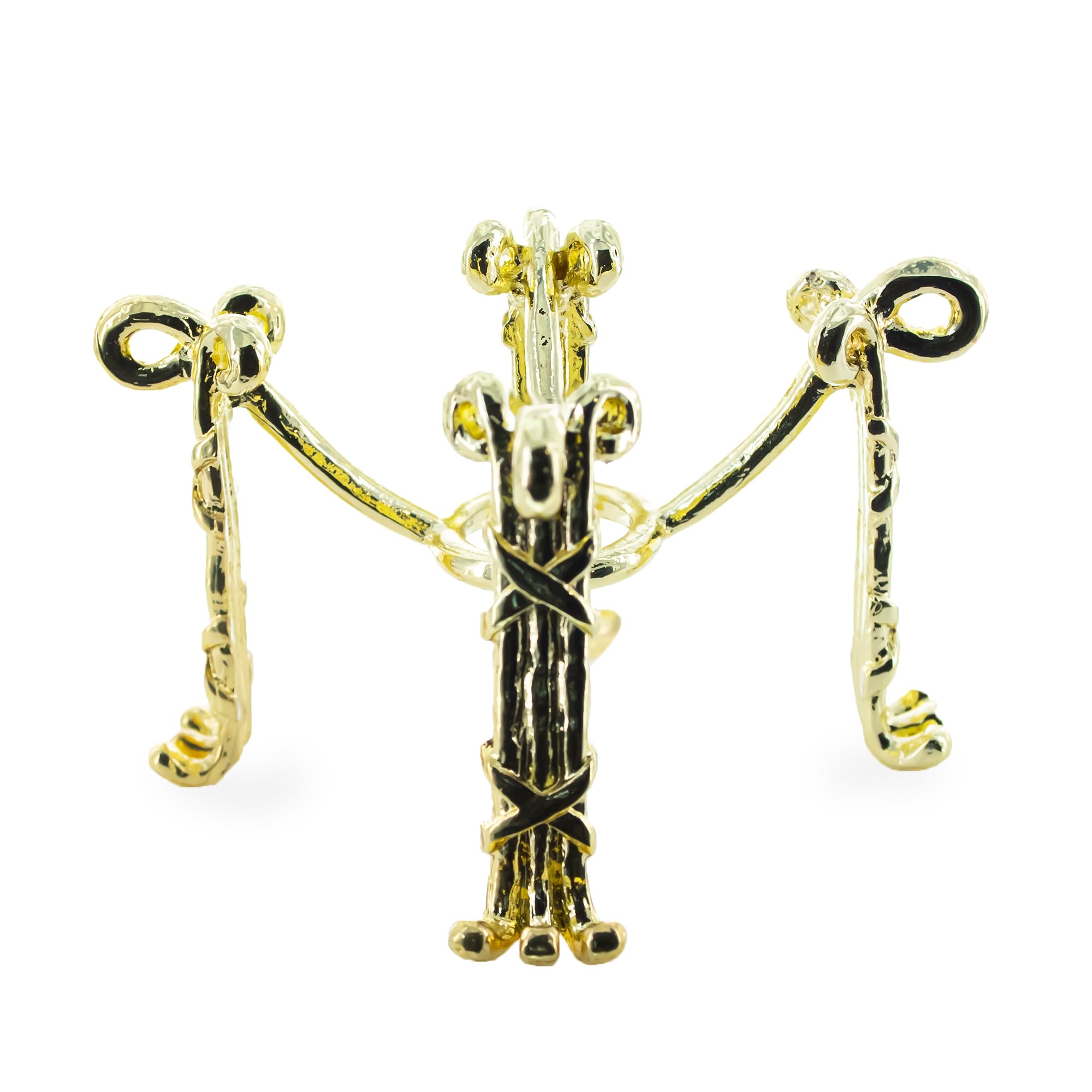 Porte œuf sphère BestPysanky métal doré 4 pieds pour collectionneur