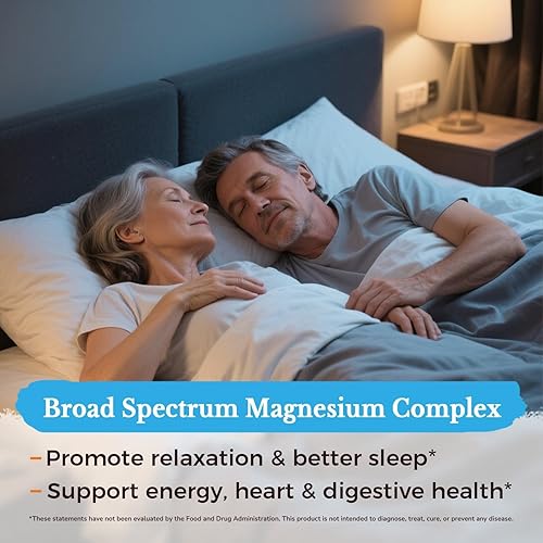 Miniatura 4 de Vitalitown Suplemento complejo de magnesio, glicinato de magnesio, citrato y taurato, L-teanina, Ashwagandha, semillas de apio, vitamina B6, hueso,