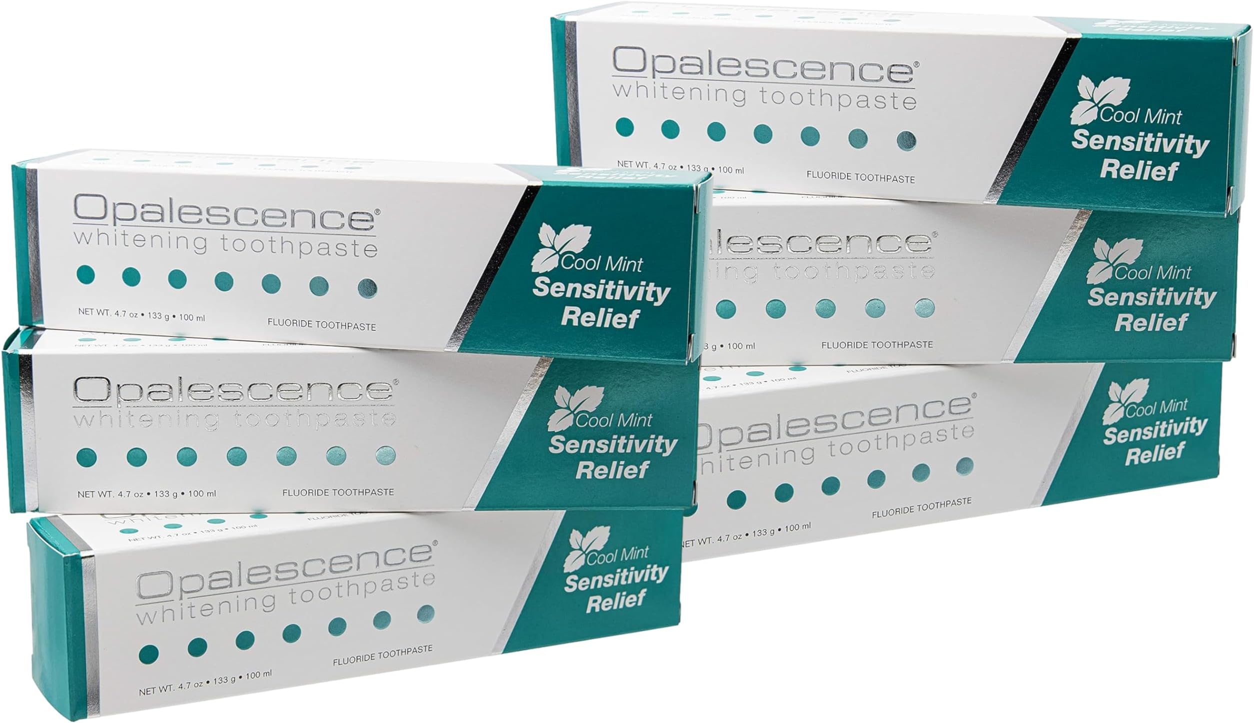 Whitening Toothpaste for Sensitive Teeth (6 Pack) - Oral Care, Mint Flavor, Gluten Free - 5167-6