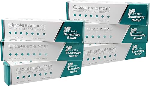 Opalescence Pasta dental blanqueadora para dientes sensibles (paquete de 6) - Cuidado bucal, sabor menta, sin gluten - 5167-6