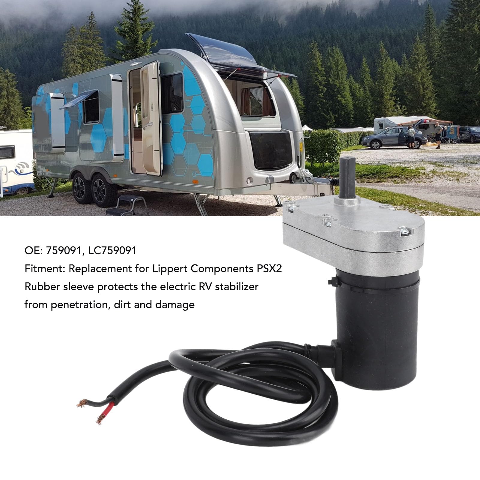 Tbest Elektryczny Silnik Stabilizujący Podnośnik Przyczepy Kempingowej Silnik Stabilizujący Podnośnik Przyczepy Kempingowej 12 V DC Część Zamienna 759091 LC759091 Bezpośredni