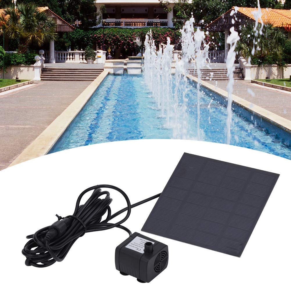Jeffergarden Black Jeffergrill 1.2W Miniature Brush-Less Solar Submersible For Fountain, Pond, Aquarium
