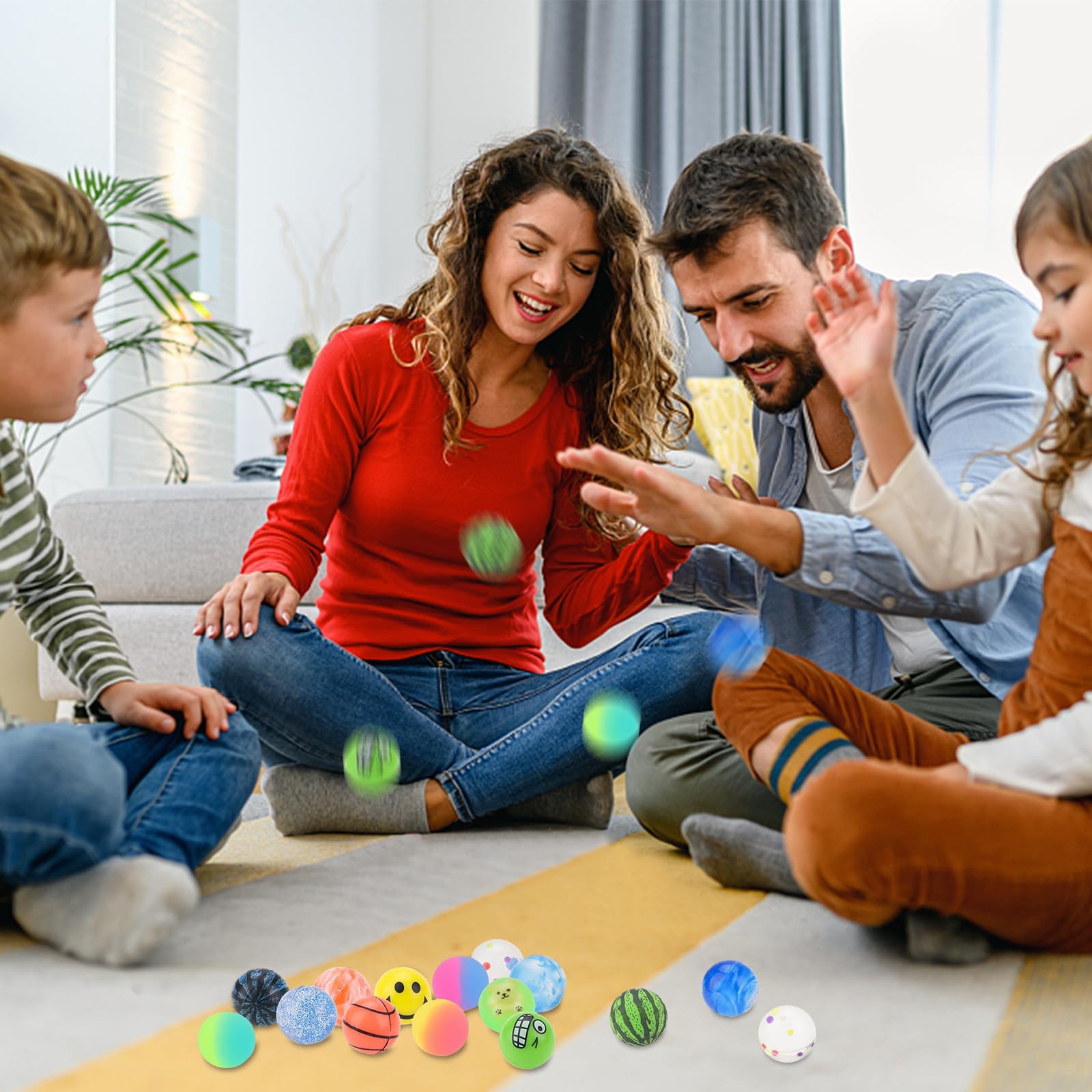 Leonshco Pelotas de goma 5 mm para niños rebote saltar relleno piñata