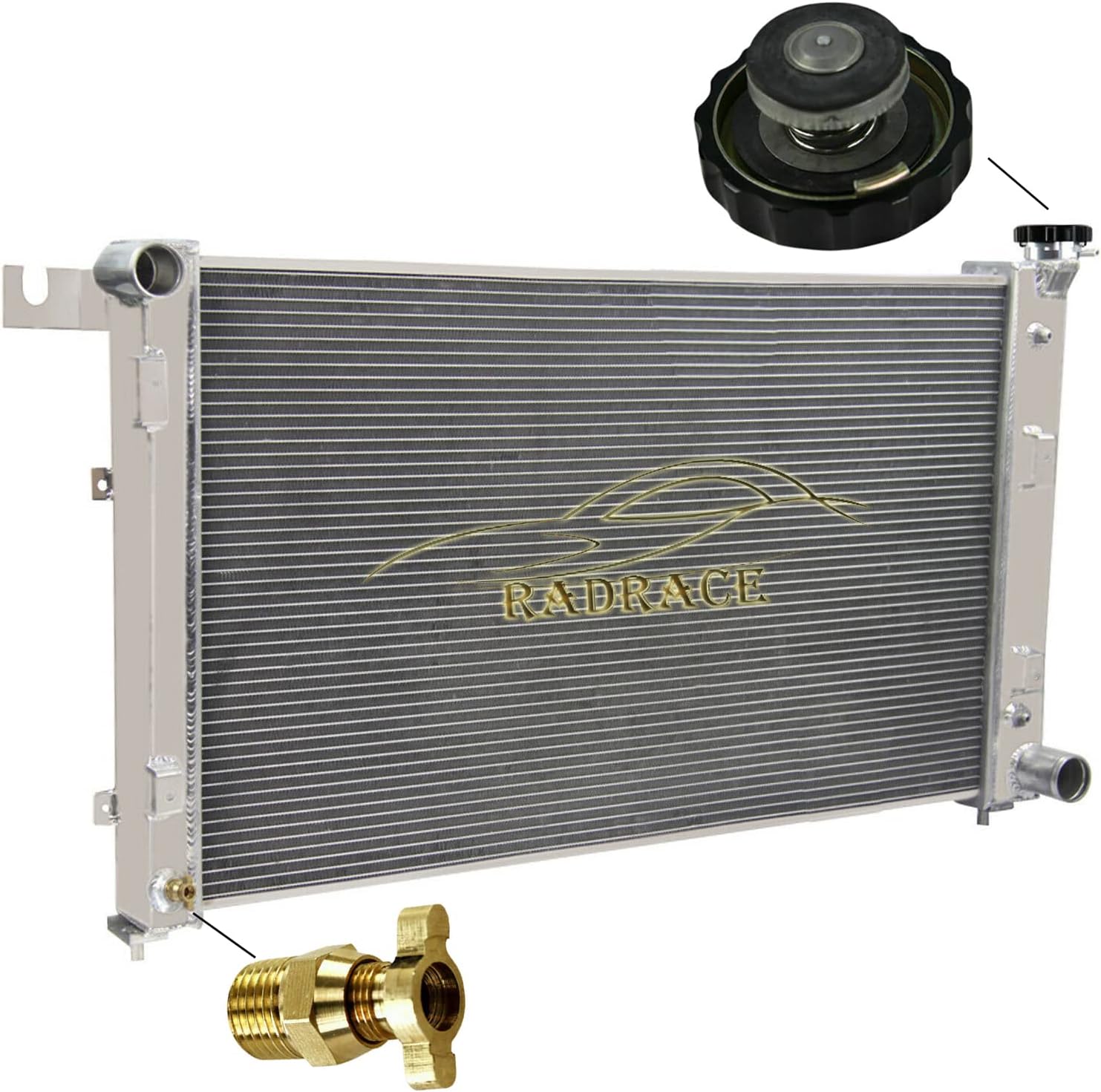 3 Row Aluminum Radiator for 1994 1995 1996 1997 1998 1999 2000 2001 Dodge Ram 1500 2500 3500 3.9L 5.2L 5.9L Gas 94 95 96 97 98 99 01 Radiators