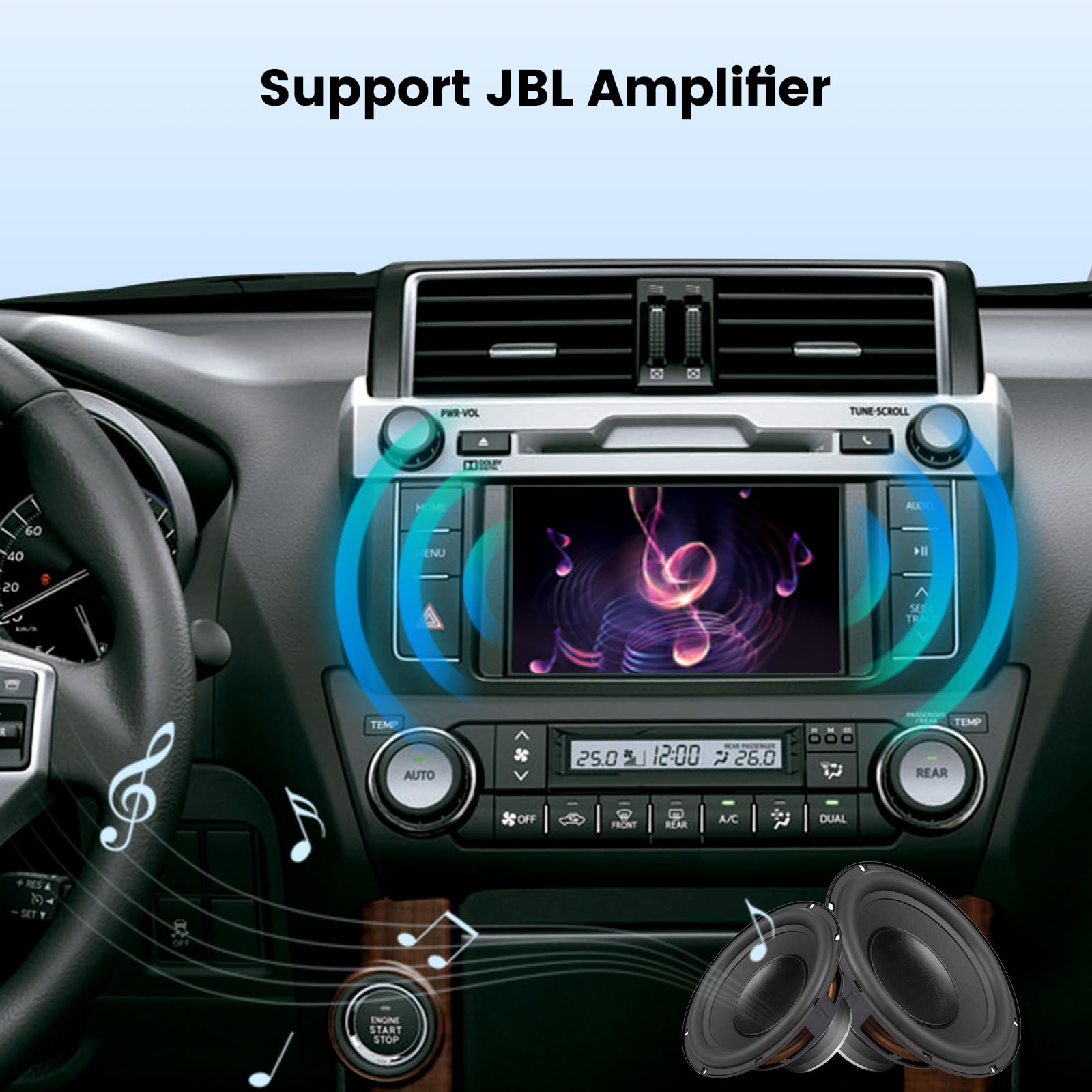 JBL - Cablaggio adattatore per autoradio Toyota, cavo di alimentazione 16 pin, plug and play | Cablaggio cavo di alimentazione – per Toyota Tundra RAV4 Camry Corolla Highlander Vios Yaris Sienna Hilux Prado Fortuner