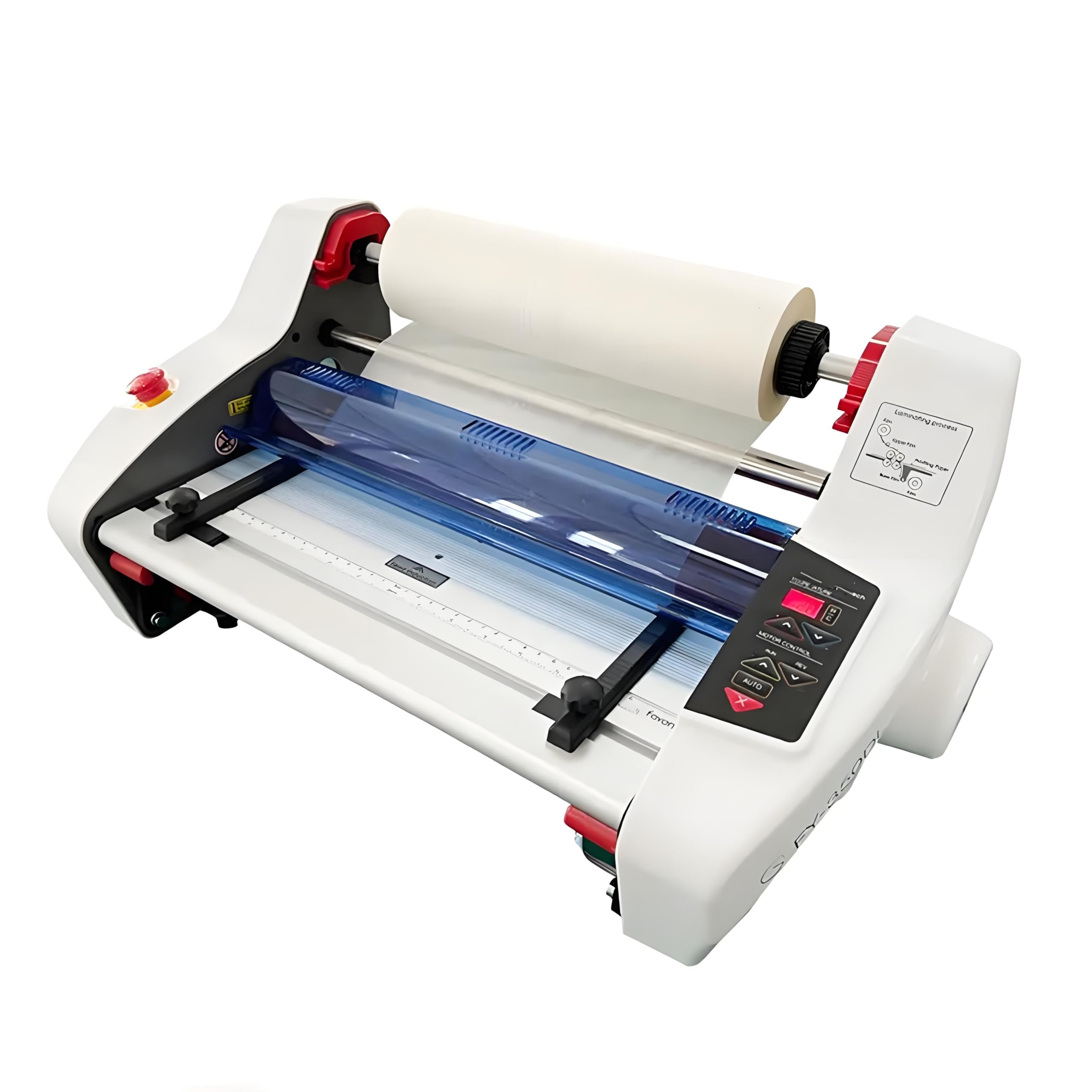 Plastificatrice a Caldo/Freddo da 220 V, Alimentazione Automatica della Carta, velocità Massima 1,5 m/min, Larghezza Pellicola 0-35 cm, per scuole e uffici.