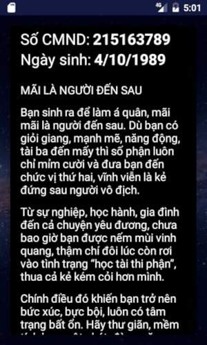Đoán Số Mệnh Qua CMND