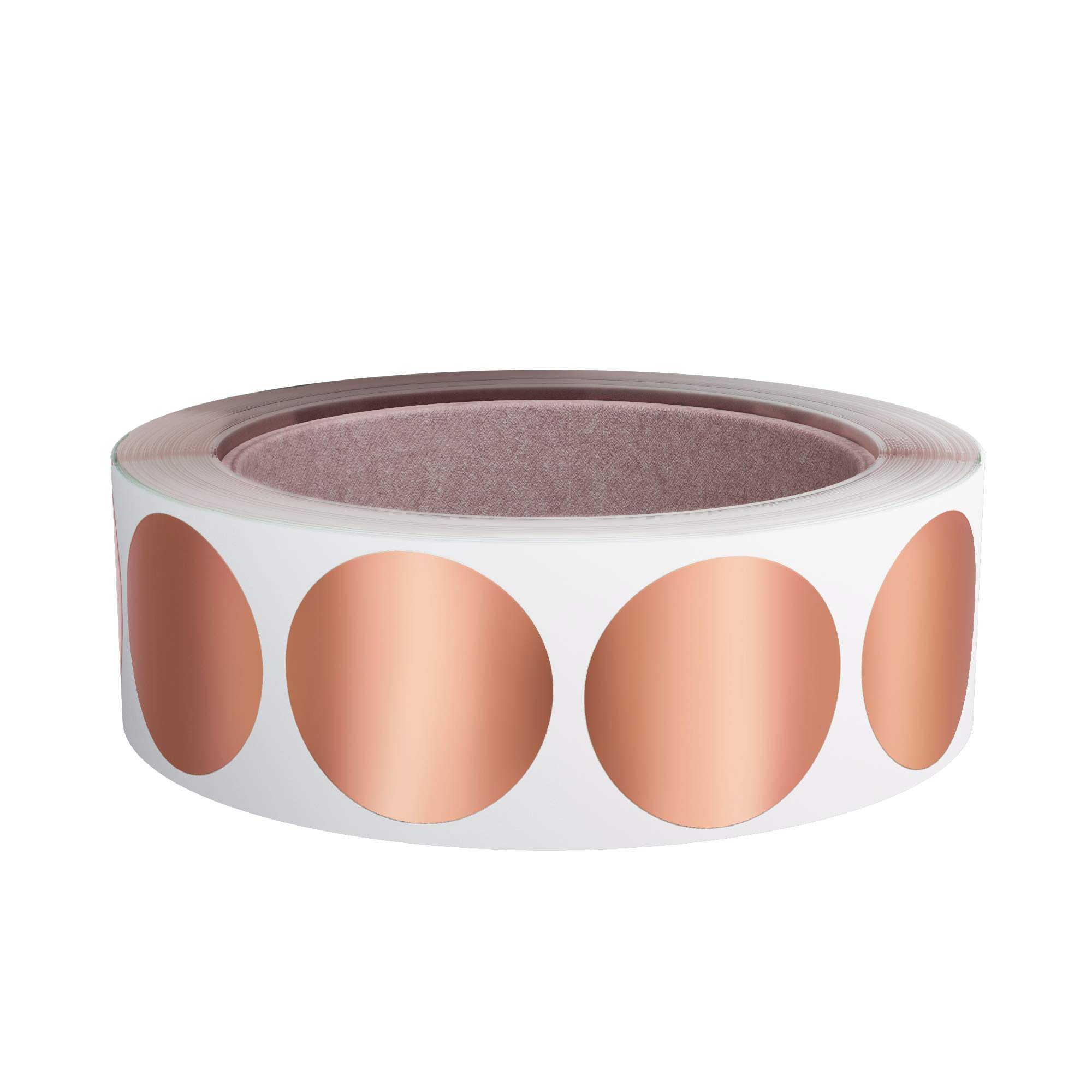 Royal GreenShiny Metallic Label Roll 25mm Rose Gold Stickers 1 Inch - 600 Pack