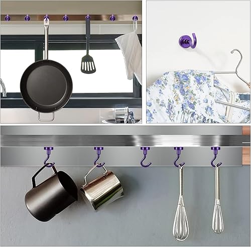 Miniatura 9 de DIYMAG Ganchos magnéticos, 25 libras fuertes y resistentes, imanes de crucero en S, para aula, refrigerador, colgar, cabañas, parrilla, cocina,