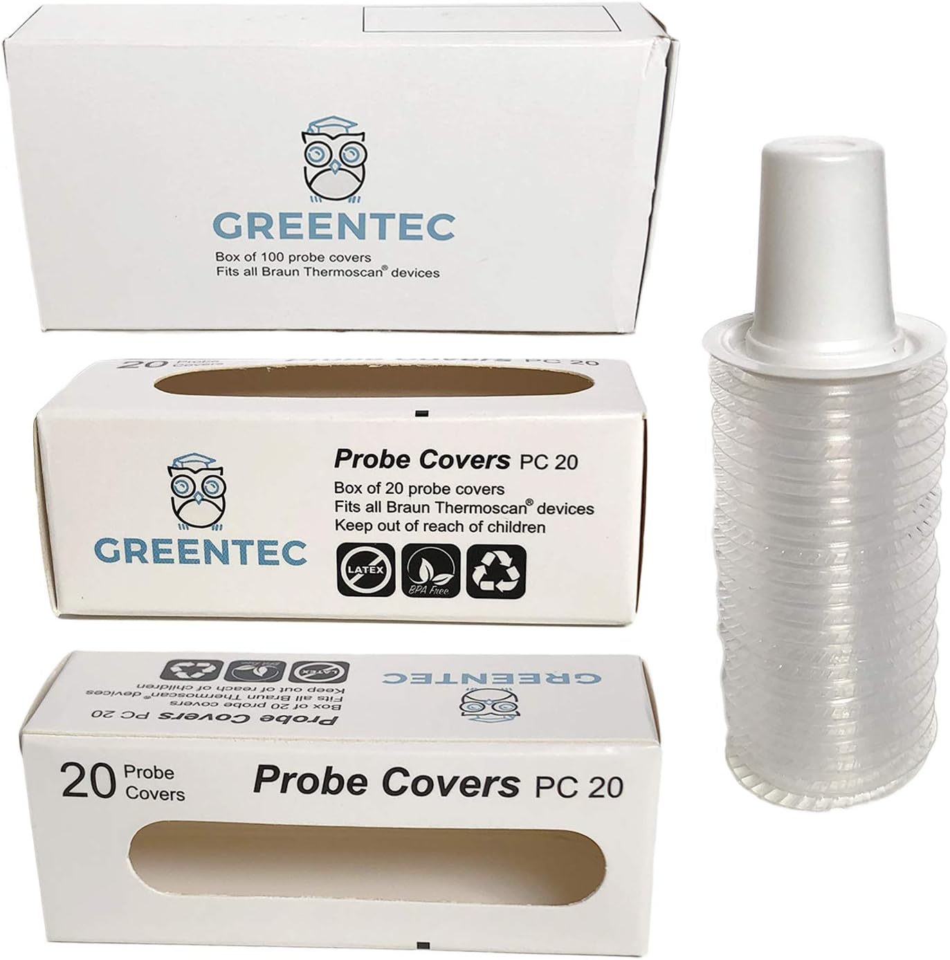 100 Pcs Probe Covers for Digital Thermometer Ear Thermometer Covers