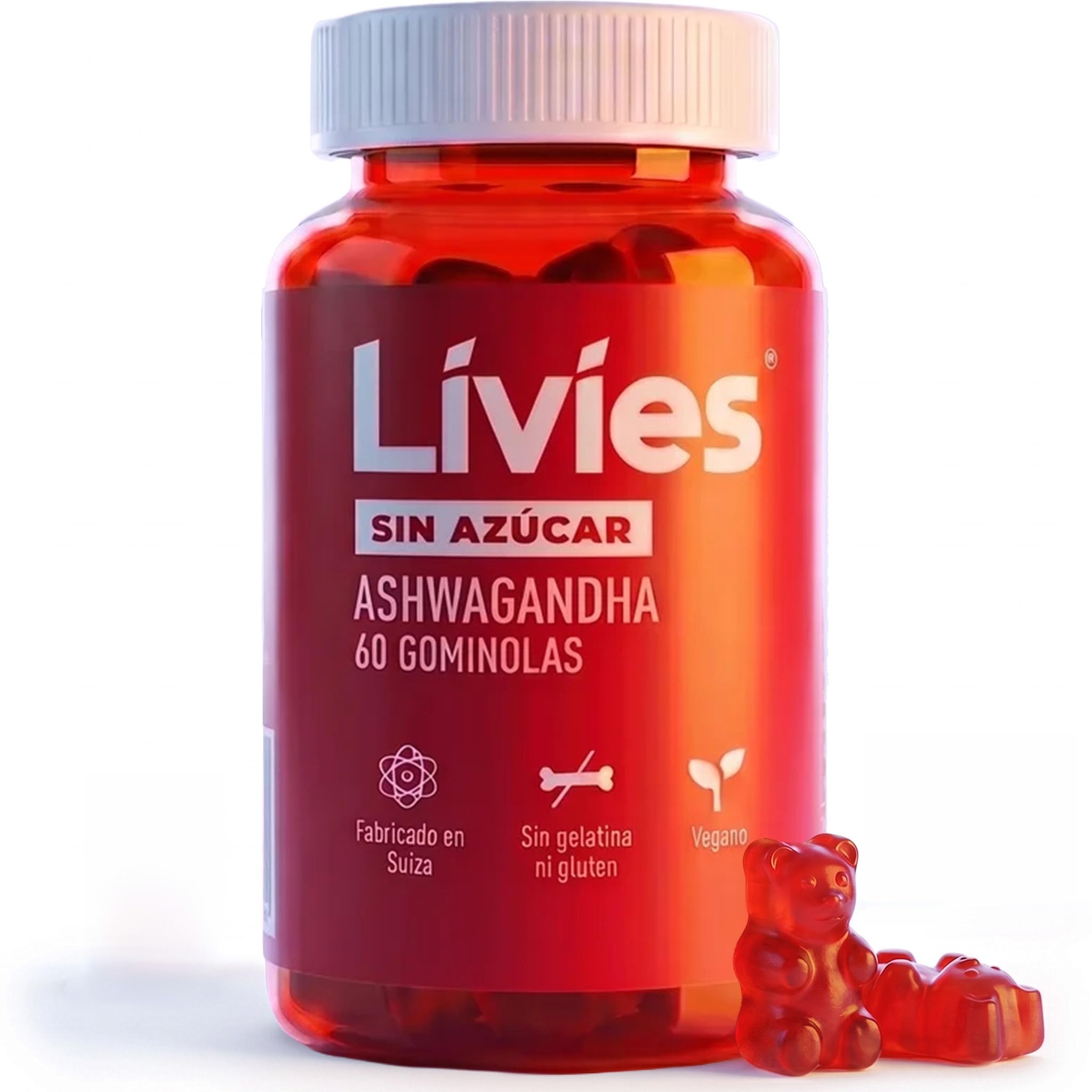gominolas de Ashwagandha 300mg, con vitamina B6 y B12, contiene 5% de withanólidos, vegano, halal, sin azúcar, sin gelatina ni gluten, 360 gominolas, fabricado en Suiza, probado en laboratorio