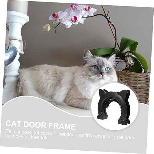 Vista 9 de Happyyami Two-Way Cat Door Brushed Design for Indoor Cat Door for Your Home