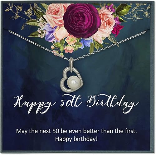50th Birthday Gift for Women Fifty 50th Birthday Necklace Jewelry Gift Idea 50 Year Old Birthday Quote Card 50 Birthday Gifts for 50 Birthday