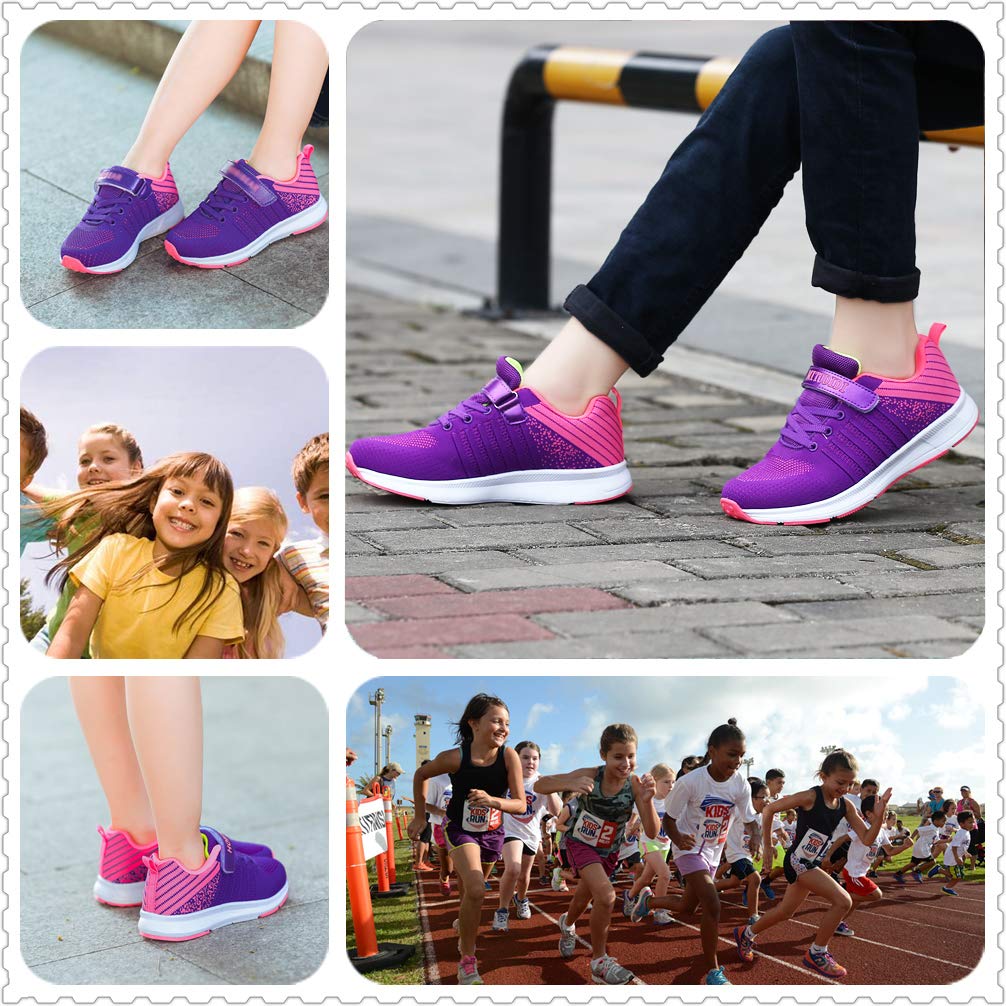 Zapatillas de Deporte para Niños y Niñas Running Atletismo Zapatos Deportivos Morado