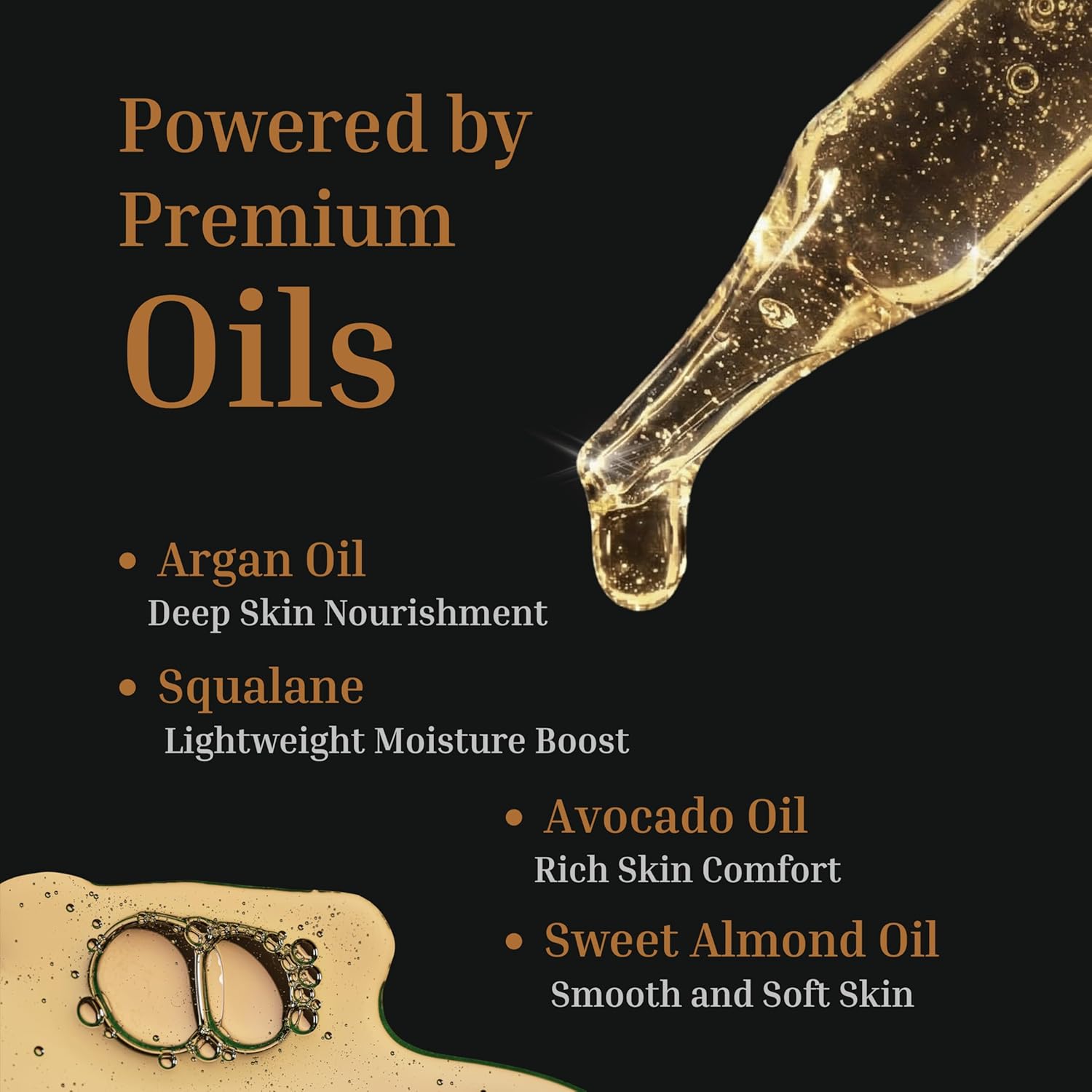 Men’s Facial Oil – Intense Relief for Dry, Flaky Skin | Overnight Serum with Squalane, Argan Oil & Vitamin E | Non-Greasy Moisturizer for Face & Beard, 1 oz