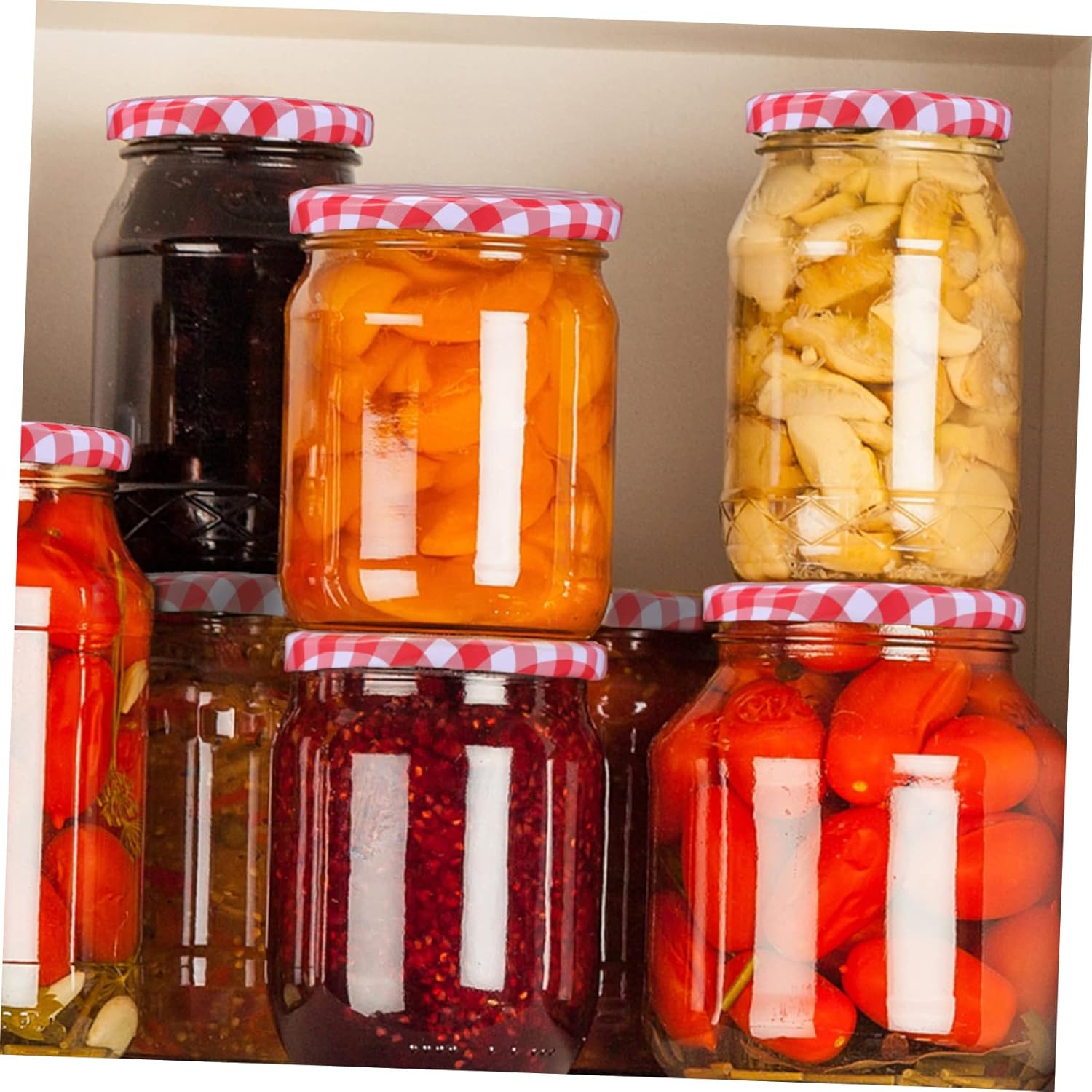 200pcs Tinplate Mason Jar Lids Wide Mouth Jar Caps Airtight Leakproof Food Storage Decor