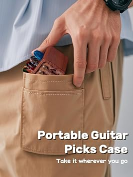CoolGift Mart Gitarrenzubehör Walnuss Holz E-Gitarre Amp geformt Gitarre Plektrumhalter Geschenk für Gitarrenspieler Gitarristen für Picks Lagerung und Anzeige
