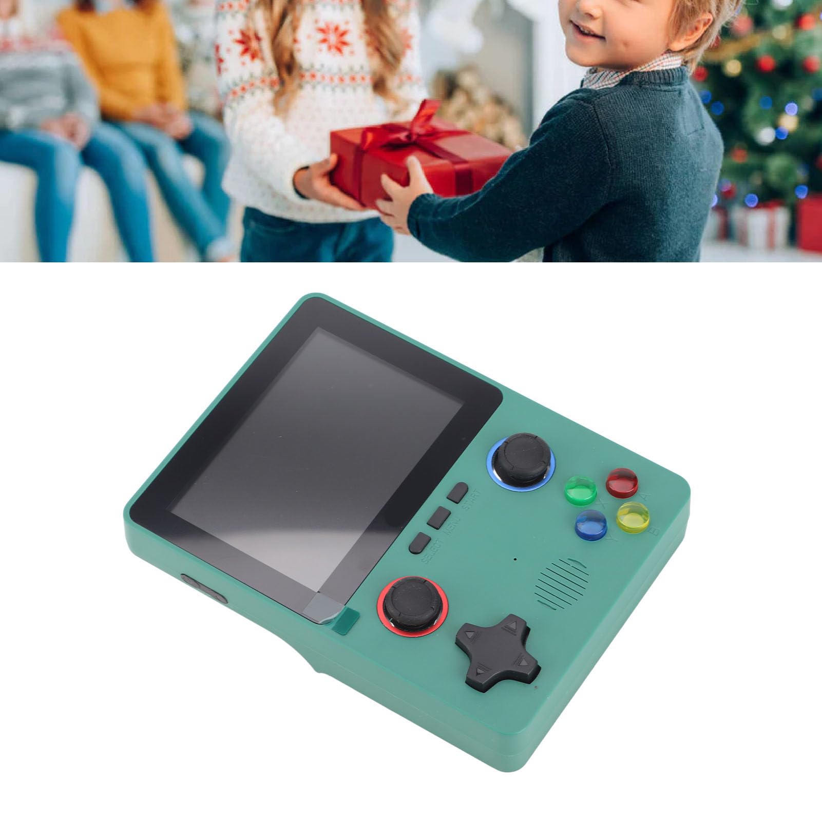 Przenośna konsola do gier Vomeko Retro, przenośny kieszonkowy odtwarzacz wideo z ekranem IPS 3,5 cala, z kartą pamięci 32 GB, przenośny kieszonkowy emulator rcade 11+ Mainstream
