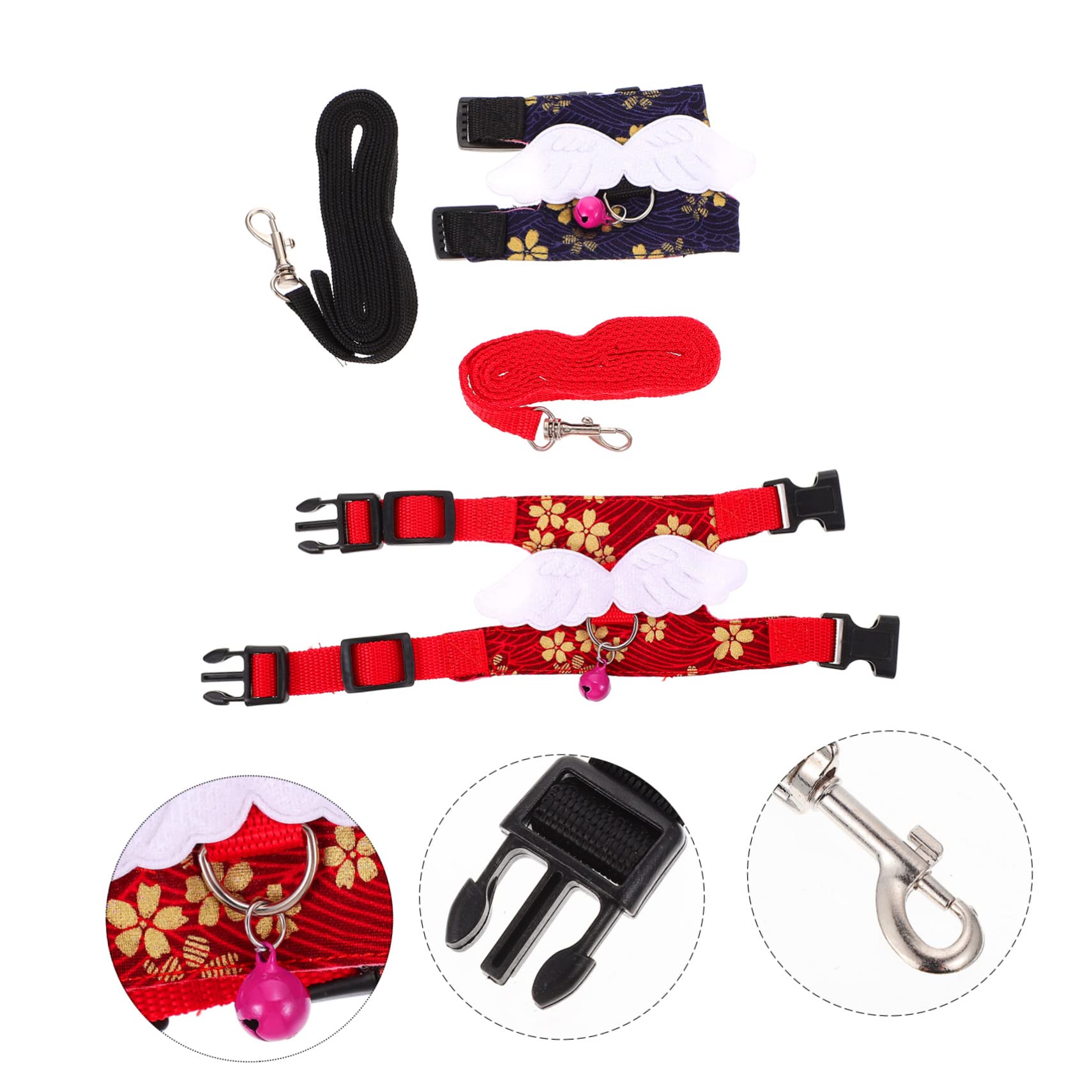 DOITOOL 3sätze Kleine Haustier Weste Geschirr Verstellbares Sommergeschirr Für Eichhörnchen Und Kleine Tiere Für Outdoor-aktivitäten Leicht Und Bequem Mit Leinenanschluss Teiliges