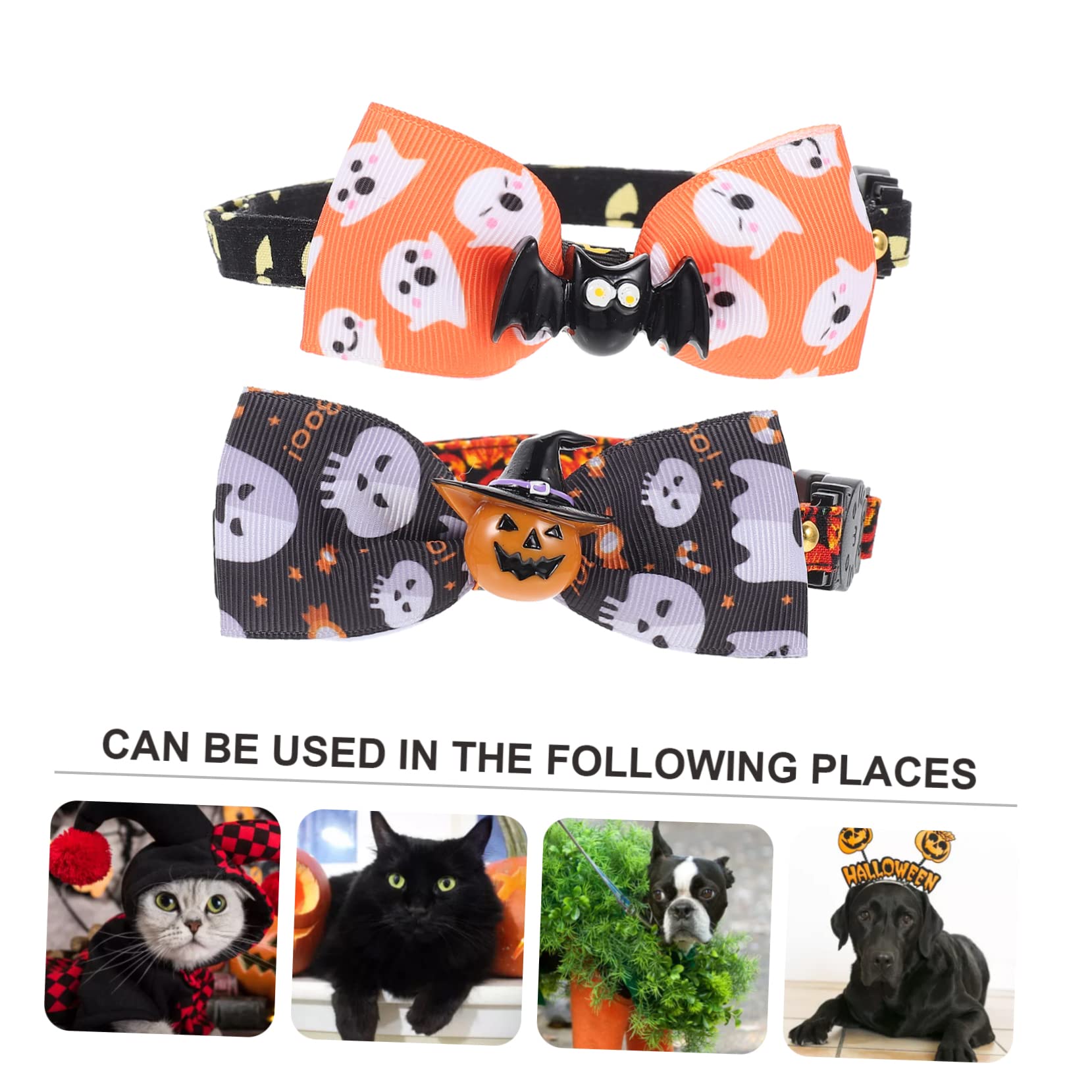 YARNOW 8 Pz Collare per Animali Domestici Catena per Il Collo Dell'animale Domestico Morbidi Collari per Gattini Collane per Animali Domestici di Halloween Collare per Gatti Poliestere