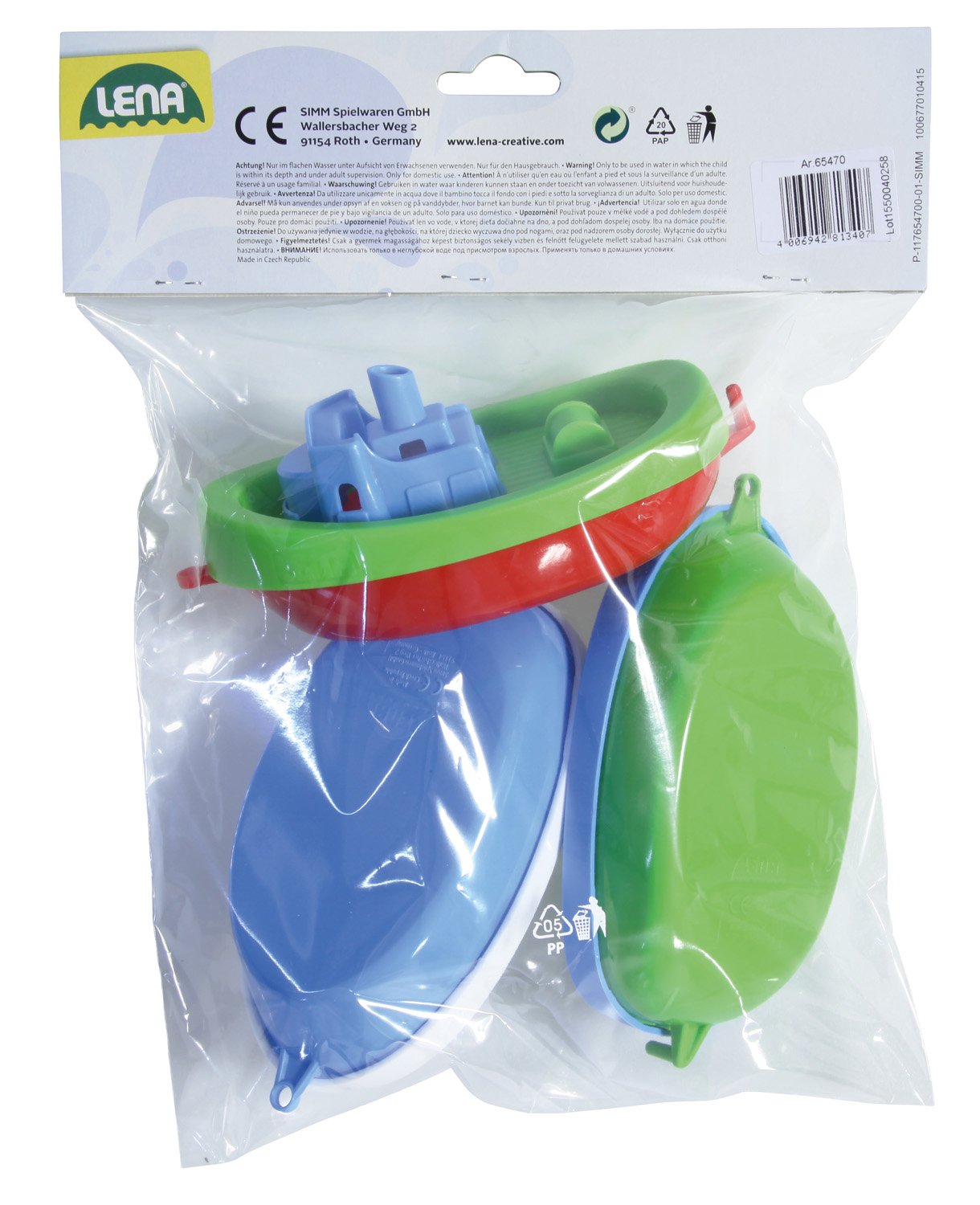 Lena 65470 - Barche Divertenti, 3 Pezzi