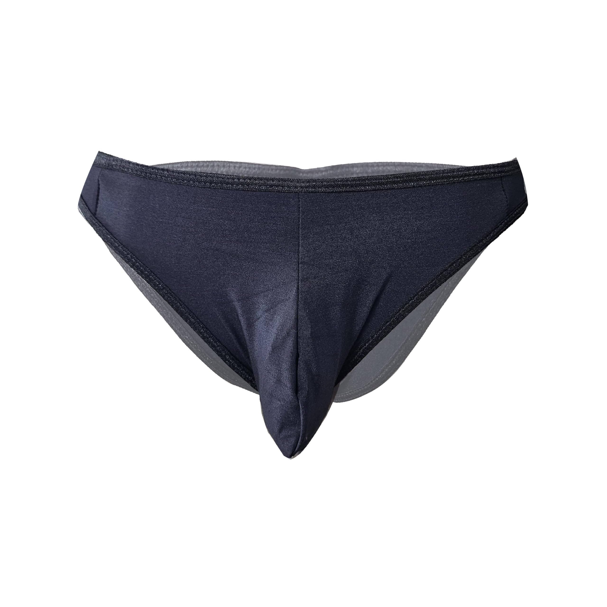 Men's Ultra Low Rise Bikini Brief | Soft Stretch Micro Pouch Underwear | Lightweight Breathable Solid Black Innerwear (Black)-S-image-45