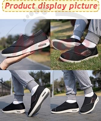 Extra Wide Width Shoes Mens Slip On Trainers Mens Slip On Trainers Casual Walking Nordic Shoes Breathable Shoes Lightweight Tennis Soft Mesh Shoes