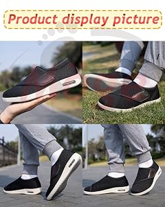 Men's Knit Slip-On Sneakers – Wide Width, Arch Support & Lightweight For All-Day Comfort