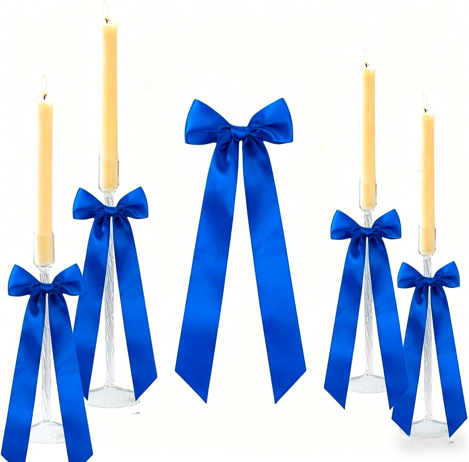 Meseey 12 Pcs 13.5 Inch Giant Burgundy Satin Ribbon Bows Bulk Self-Adhesive Pre-Made Bows for Christmas Wedding Baby Shower Party Decor Table Centerpieces Candle Holders Gift Wrapping