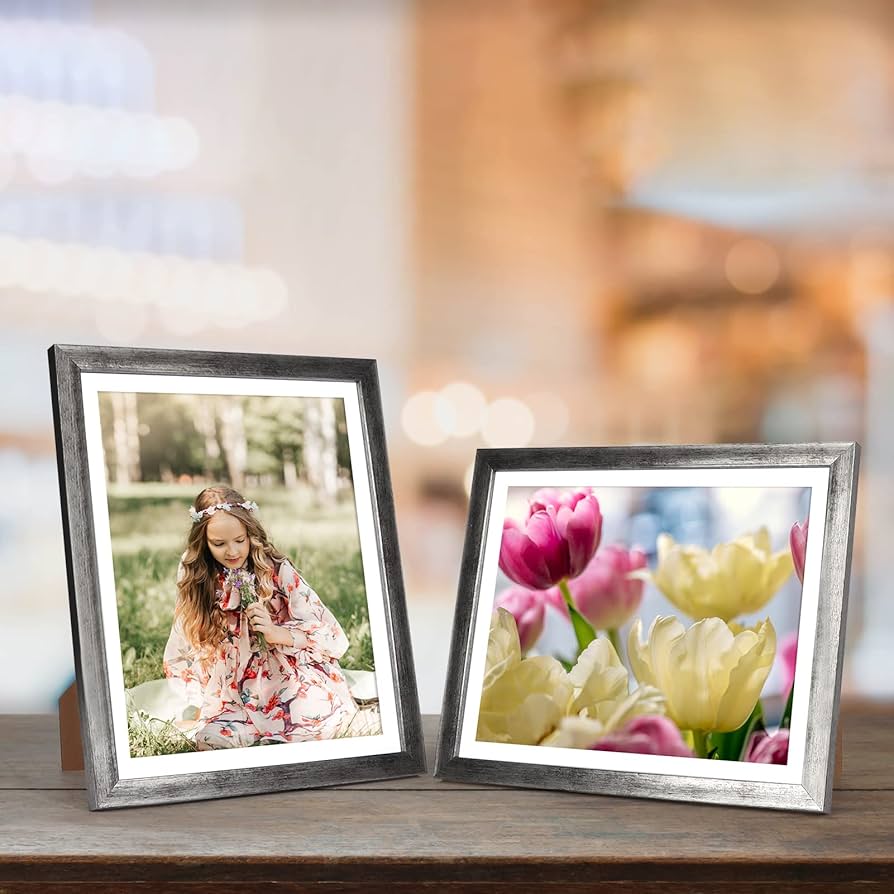 Amazon.com - Giftgarden 8x10 Picture Frame Distressed Silver Set