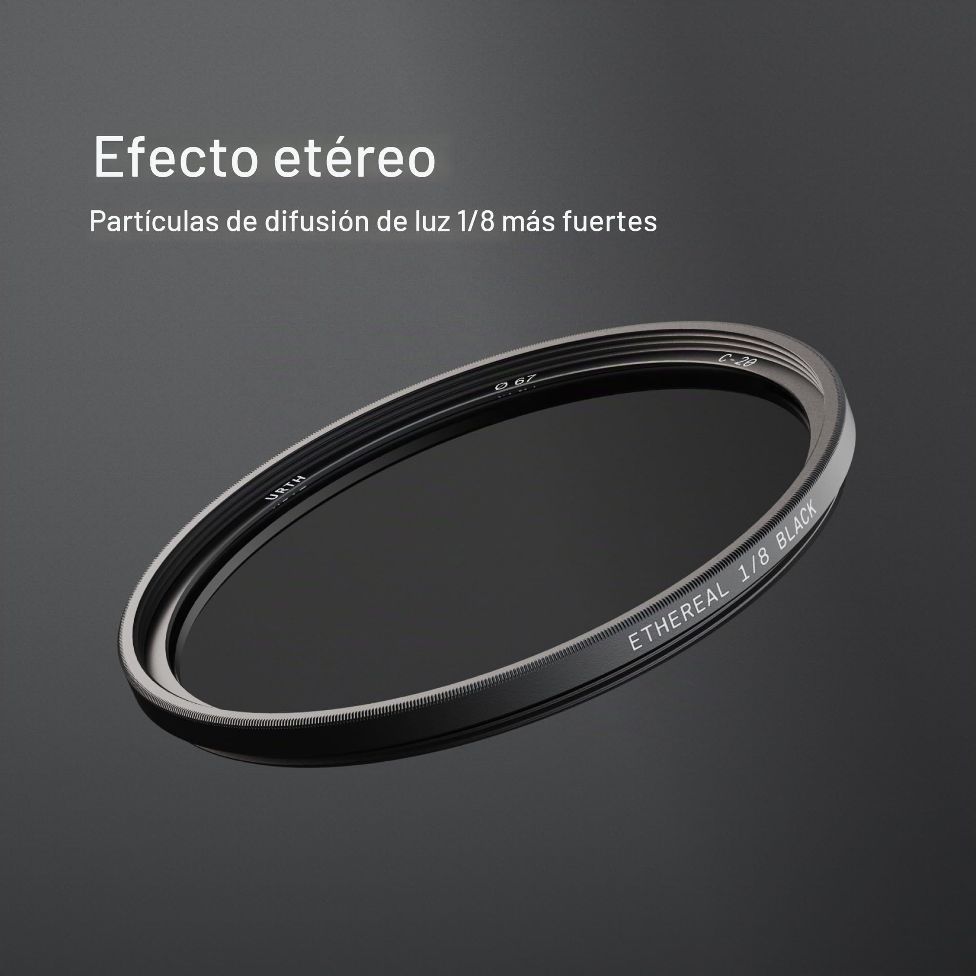 Urth 39 mm Filtro de Difusión ⅛ Etéreo Black Mist (Plus) – Efecto Cinematográfico para Objetivo, Nano-Recubrimiento de 20 Capas, Difusión de Luz para Cámara