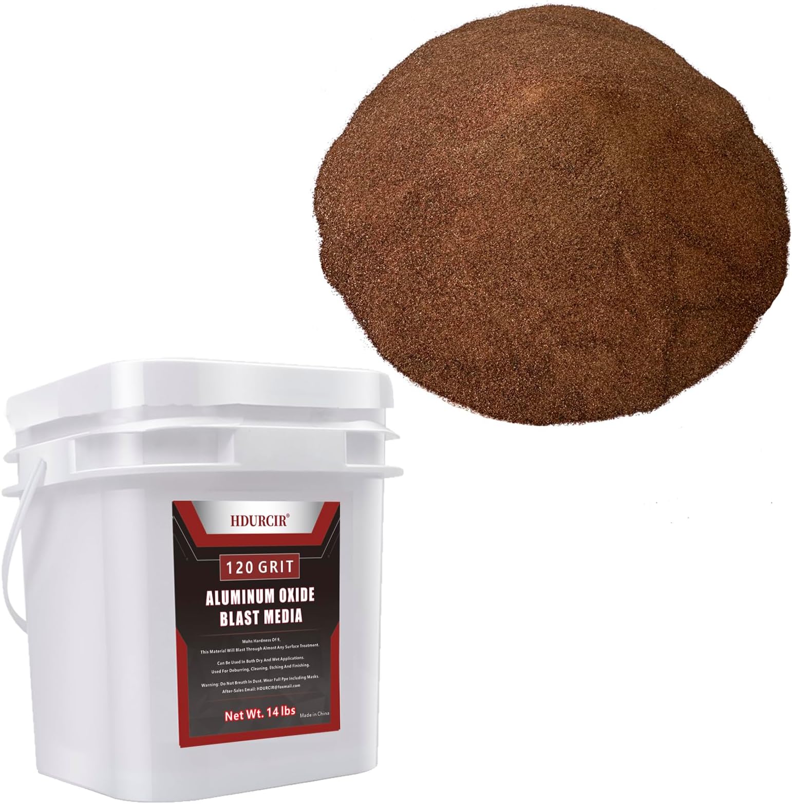 Aluminum Oxide 14 LBS 120 GRIT Medium to Fine Sand Blasting Abrasive Media for Blasting Cabinet or Blasting Guns