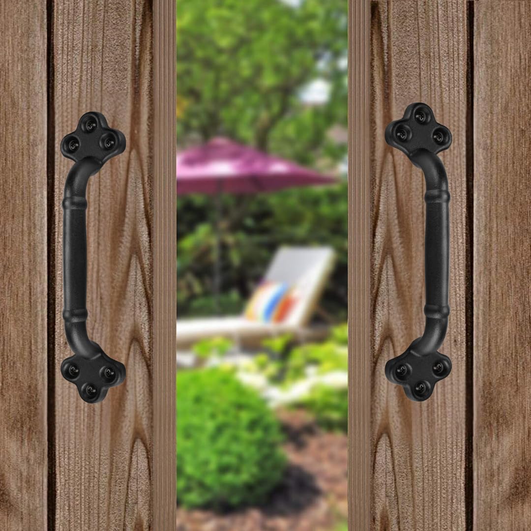 Tirador Retro De Hierro Fundido Para Puertas/Puerta Interior Y Exterior, Tirador De Puerta Corrediza Clásica De Estilo Europeo Resistente, Puertas De Granja/cobertizo