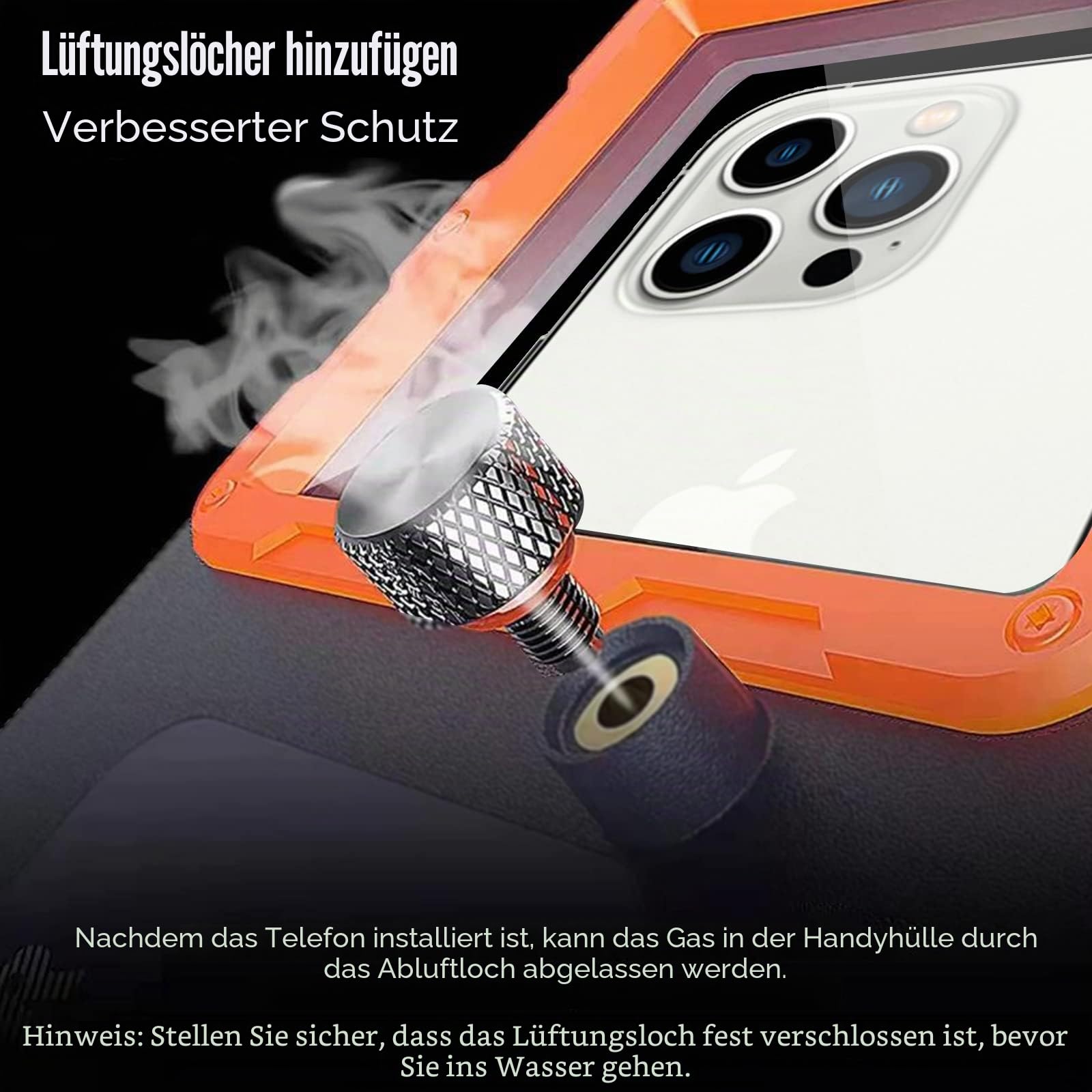 Professionelle Tauchtelefonhülle, 15 m wasserdichte Handyhülle zum Tauchen und Schnorcheln, Universal Unterwasserfotografie Gehäuse für iPhone 16/15/14 Serie Samsung Galaxy LG Google usw