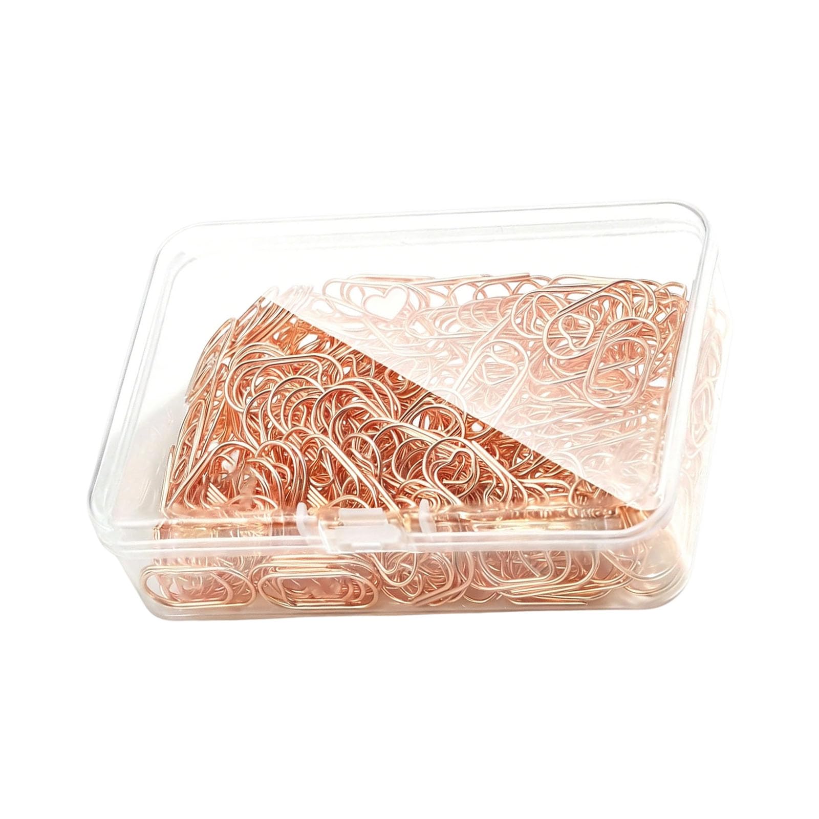 Mekalero 200 Pieces Heart Design Metal Paper Clip for Organizing Documents and Lovely Offices Supplies