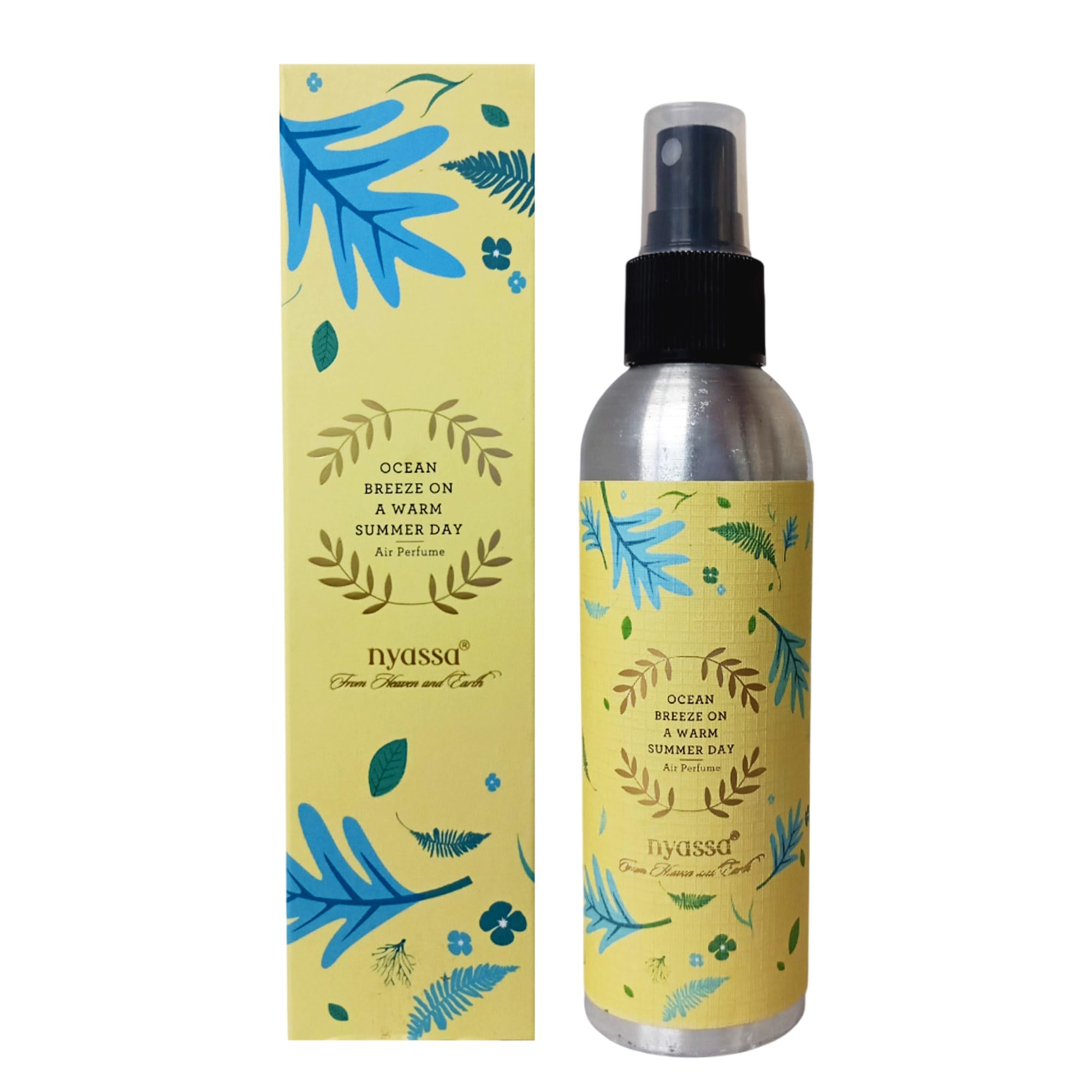 Ocean Breeze on a Warm Summer Day Air Perfume 180ml, Water-Based Aquatic Room Spray, Long-Lasting Odour Eliminator for Home, Car, Hotel, Toilet & Office, Alcohol & Paraben-Free