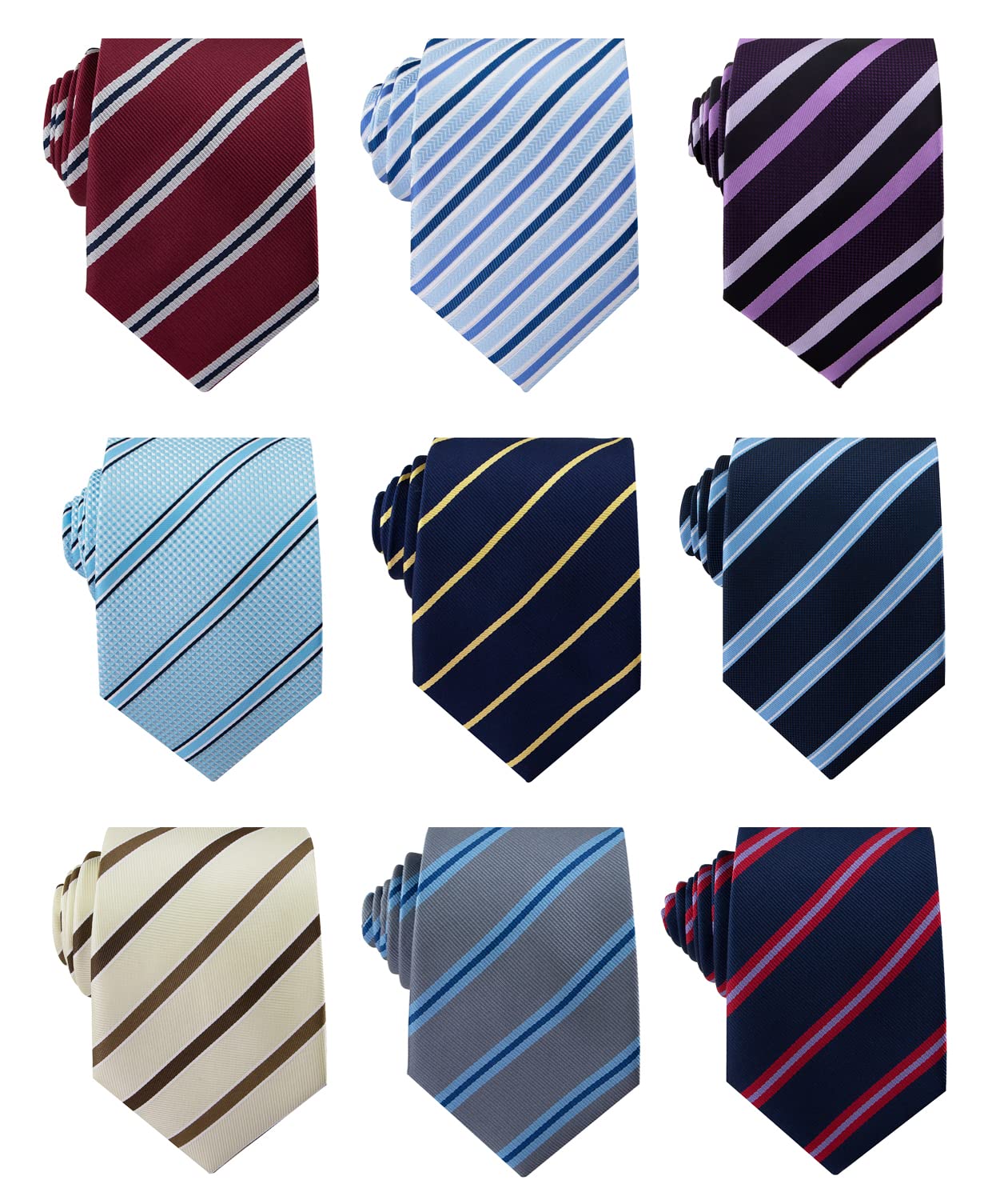 Photo 1 of Adulove Men's Necktie Classic Tie Woven Jacquard Neck Ties 9 PCS