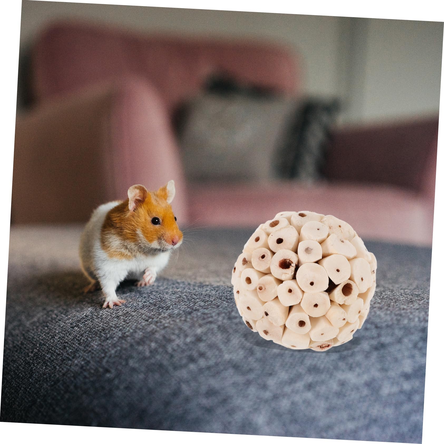 BESPORTBLE 30piezas Juguetes Naturales De Forrajeo y Masticación para Pájaros Conejos y Hámsters Juguetes Comestibles para Mascotas para Salud y Entretenimiento