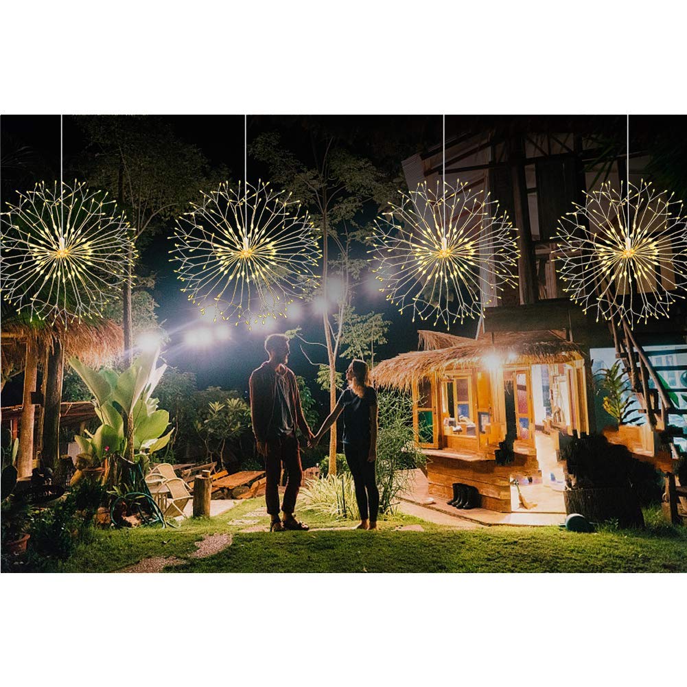 Amazon | 花火ライト198本のLED銅線花火ライト照明 電飾 部屋